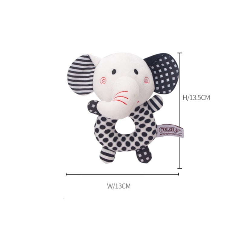 High Contrast Elephant Hand Rattle