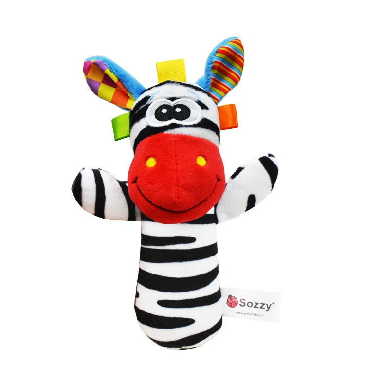 High Contrast Zebra Soft Rattle